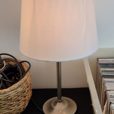Modern Brushed Nickel Table Lamp