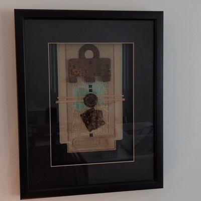 Brutalist Mixed Media Assemblage Wall Art