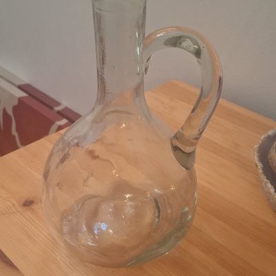 Hand-Blown Glass Cruet or Pitcher