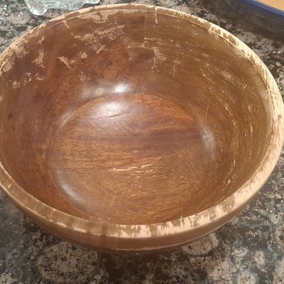 Vintage Teak Wood Salad Bowl