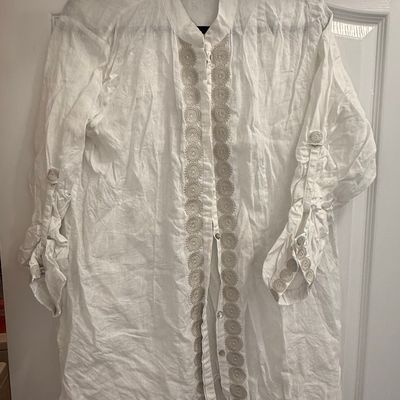 Saks Fifth Avenue Threads Embroidered Linen Tunic