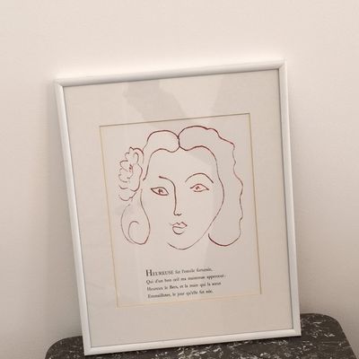 Henri Matisse "Heureuse fut l'estoile fortunée" Lithograph from Florilège des Amours de Ronsard