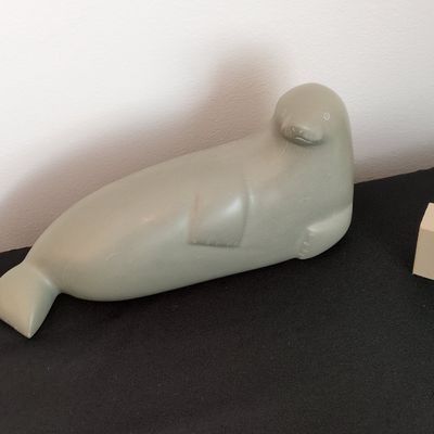 Inuit Soapstone Seal Sculpture