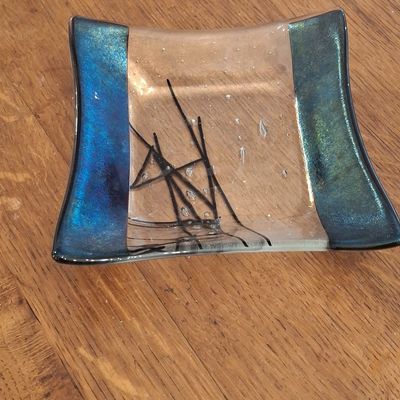 Kurt McVay Fused Glass Decorative Tray
