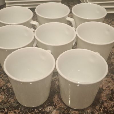 CorningWare Winter Frost White Mugs