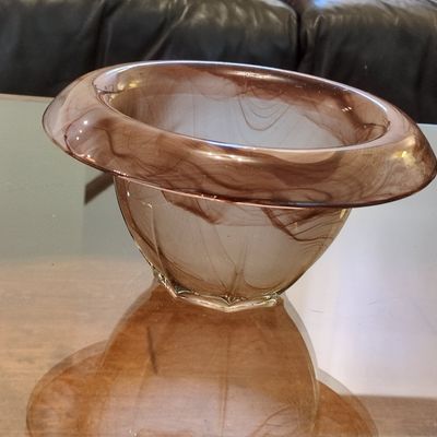 George Davidson Art Deco Cloud Glass Bowl