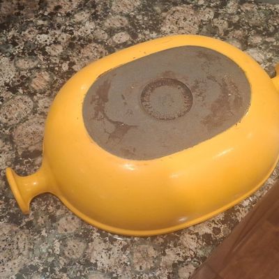 Le Creuset Elysee Yellow Enamel Cast Iron Oval Baker