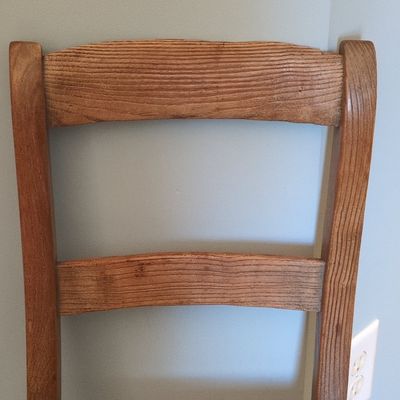 Antique Child's Oak Ladder-Back Chair