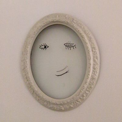 Vintage Oval Ornate Gesso Picture Frame