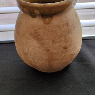 Antique French Terracotta Confit Pot with Honey Glaze