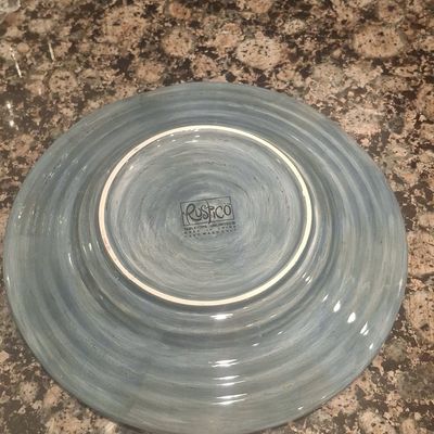 Tabletops Unlimited Rustico Blue Dinner Plates