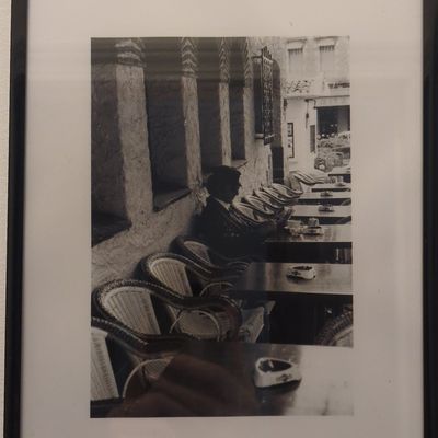 French Cafe Scene Black and White Photographic Prints