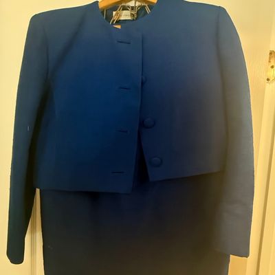 Yves Dooms Vintage Cobalt Blue Suit
