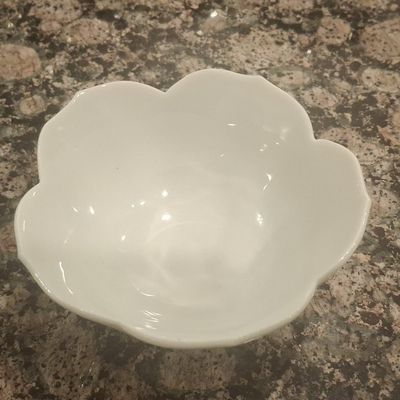 Vintage Lotus Flower Porcelain Bowl