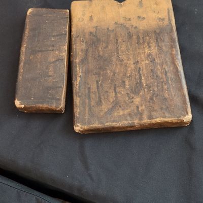Antique Leather-Bound Book Slipcase and Box Set