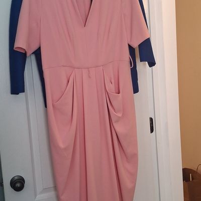 Donna Karan New York (DKNY) Pink Draped Sheath Dress