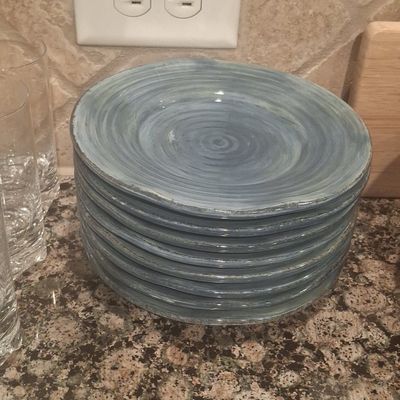 Tabletops Unlimited Rustico Blue Dinner Plates