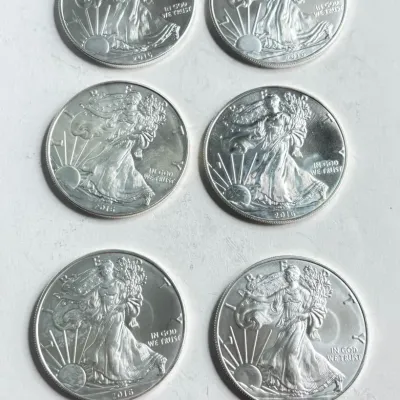 Sale Photo Thumbnail #292: Lot of 6 - 2016 American Silver Eagle Bullion Coins
