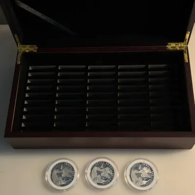 Sale Photo Thumbnail #291: Lot of 5 - Armenian Noah's Ark 500 Dram Silver Bullion Coin - 1 Troy oz - .999 Fine Silver in Box