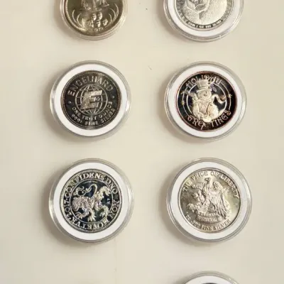 Sale Photo Thumbnail #290: Lot of 10 - 1 oz .999 Fine Silver Assorted Silver Rounds - Incl. 3 Engelhard Prospectors