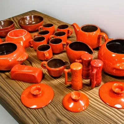 Frankoma "Flame" Pottery Collection – 24 Pieces