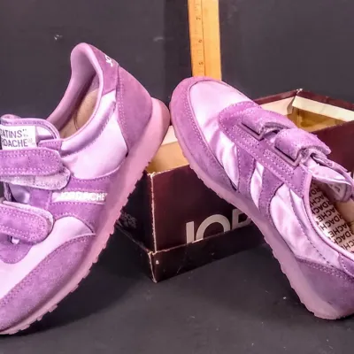 1980s Jordache "Grippers" Lavender Suede Sneakers – New in Box, Size 2