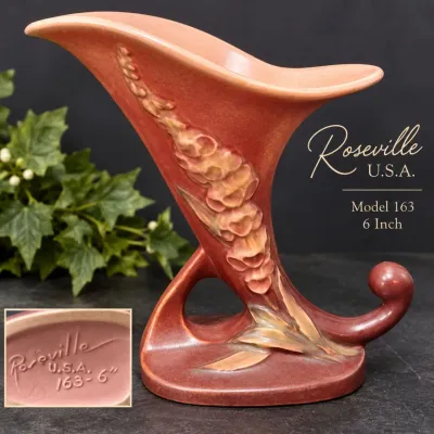 Roseville Pottery 163-6" Cornucopia Vase – As Is