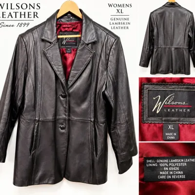 Venus Williams for Wilsons Black Lambskin Leather Blazer – Women's XL