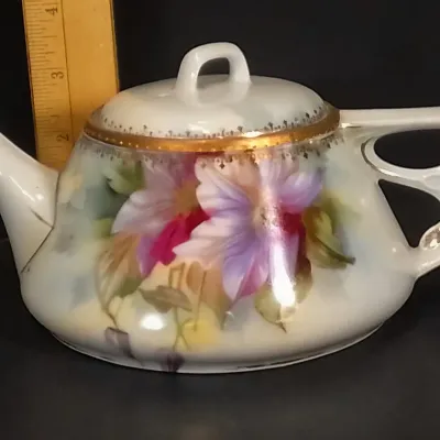 RS Prussia Hand-Painted Porcelain Teapot