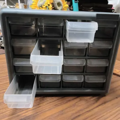 16-Drawer Wall-Mount Hardware / Craft Organizer