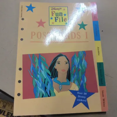 1995 Disney Pocahontas Fun File – 12 Postcards & 30+ Stickers