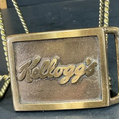 Valleau Studio Saugatuck Kellogg's Solid Brass Belt Buckle – New Old Stock