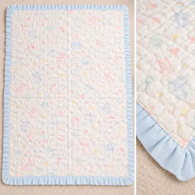 Sale Photo Thumbnail #351: 32" x 40" Vintage Quilt - Pastels