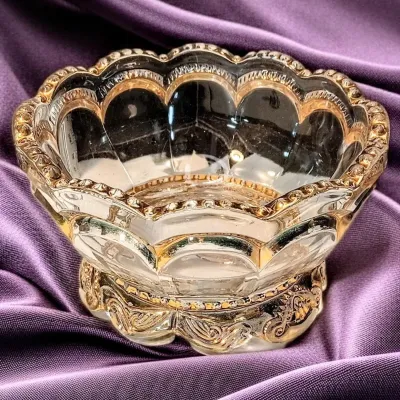 c. 1899 Riverside Glass Empress EAPG Open Sugar Bowl