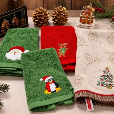 Sale Photo Thumbnail #376: December Home Holiday Towels, Gold Pinecone Decor & Castle Ornament