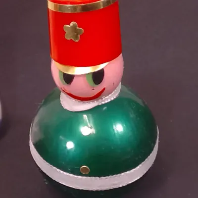 Vintage Roly-Poly Toy Soldier Christmas Figure