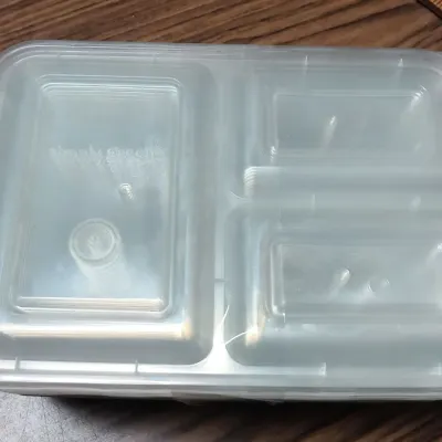 Large Lot Simply Green 3-Compartment Meal Prep Containers with Lids