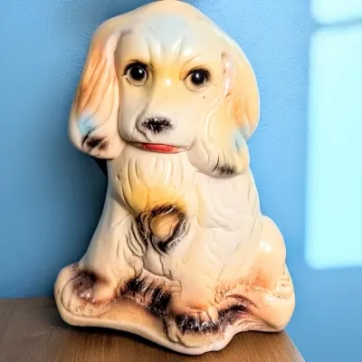 1930s Chalkware Carnival Prize Cocker Spaniel