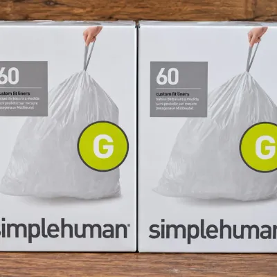 2 Boxes Simplehuman Code G Custom Fit Trash Liners – 120 Bags