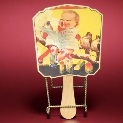 1910–1930 Advertising Fan for 666 Salve