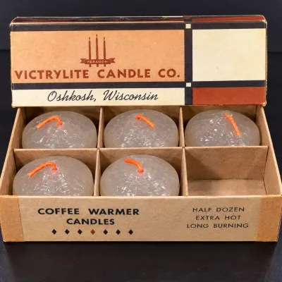 Vintage Victorylite Coffee Warmer Candles in Box – Oshkosh, WI