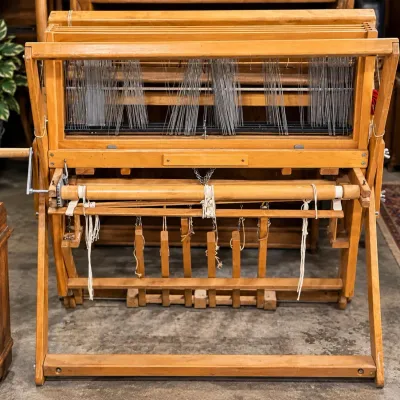 Danish Lervad 4-Shaft Maple Floor Loom with Manual Crank