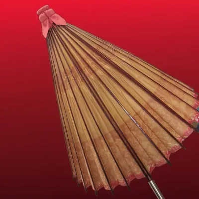 Vintage Japanese Wagasa Bamboo & Oiled Paper Parasol