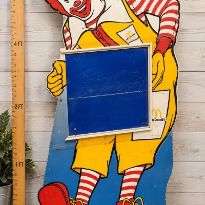 Vintage McDonald's Restaurant Display – 5 Ft. Ronald McDonald Statue