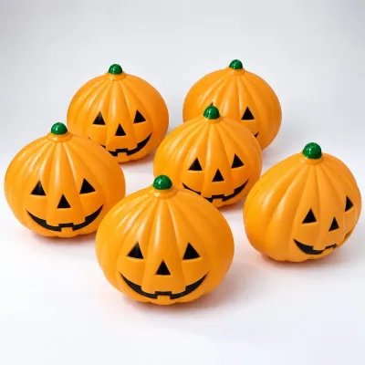 Sale Photo Thumbnail #373: Set of 6 Halloween Jack-O-Lantern Pumpkin Pathway Light Covers