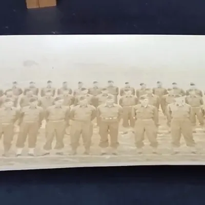 WWII Fort Dix NJ Panoramic Army Photo by David Pond Willis w/ Named Roster