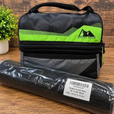 Arctic Zone Insulated Cooler Bag + New 40" x 126" Window Screen Mesh