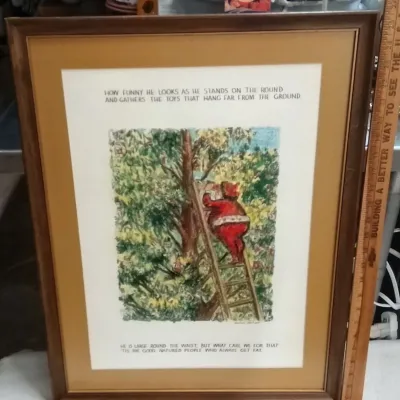 Thomas Nast Santa Claus Framed Christmas Print