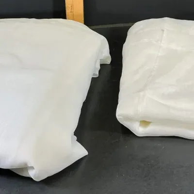 2 White Sheer Curtain Panels