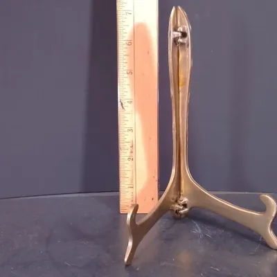 Brass Folding Display Easel / Plate Stand